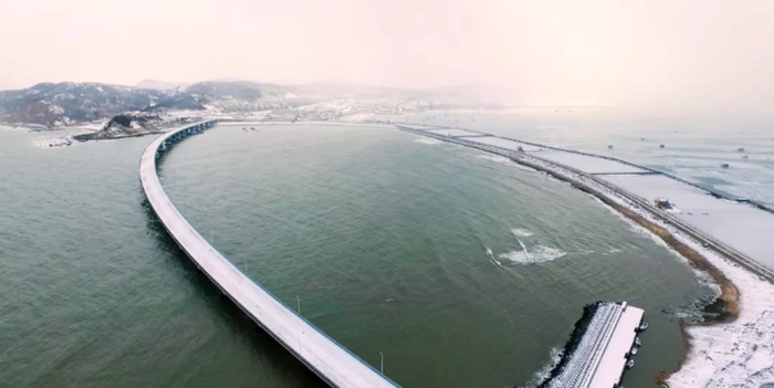 醉美长岛-冬天雪景【航拍图】