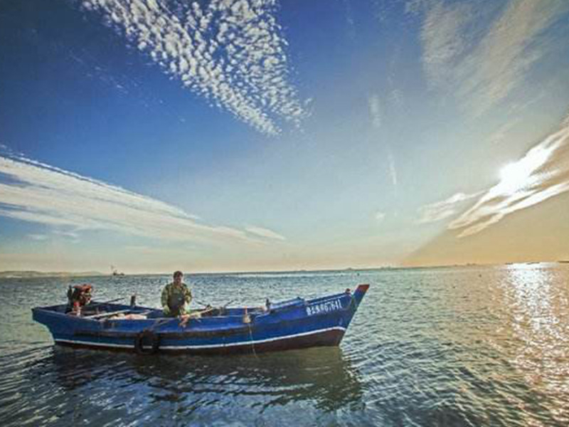 长岛渔船风景图