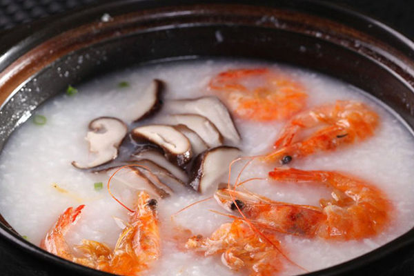 香菇鲜虾粥的做法
